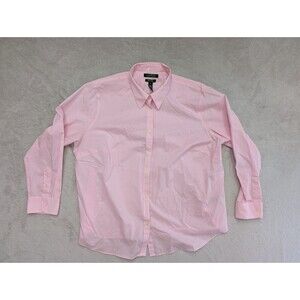 Lauren Ralph Lauren Pink Button Up Dress Shirt Non-Iron Classic Size XXL